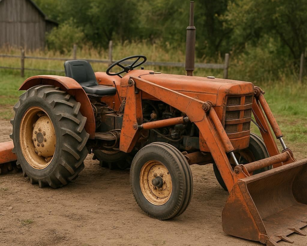 tractor with implements